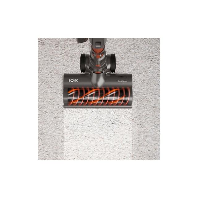 Solac - AE2515 Escoba eléctrica Batería Secar HEPA Sin bolsa 1 L Negro, Naranja