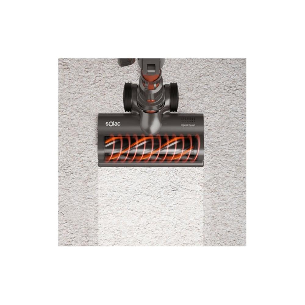 Solac - AE2515 Escoba eléctrica Batería Secar HEPA Sin bolsa 1 L Negro, Naranja