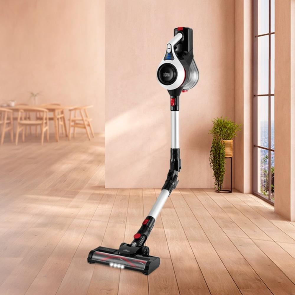 Ufesa - Inspire U3 Digital 2-in-1 stick vacuum Corriente alterna Secar Sin bolsa 0,8 L 130 W Negro, Rojo, Blanco 2 Ah