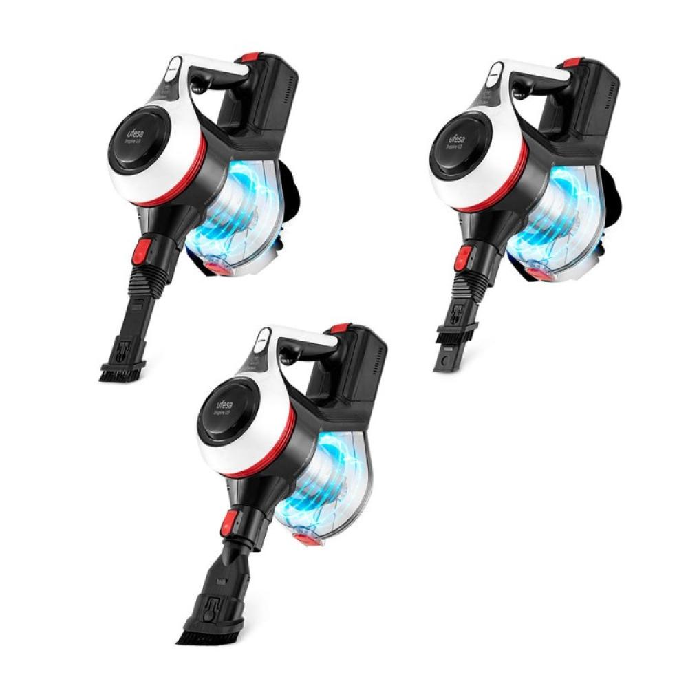 Ufesa - Inspire U3 Digital 2-in-1 stick vacuum Corriente alterna Secar Sin bolsa 0,8 L 130 W Negro, Rojo, Blanco 2 Ah