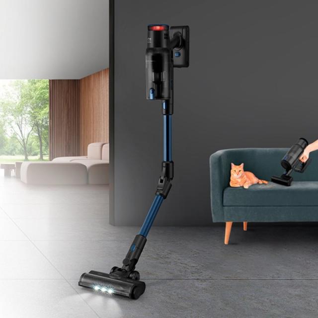 Ufesa - Inspire U7 Digital PRO Aspiradora escoba 2 en 1 Batería Secar Sin bolsa 0,6 L 500 W Negro, Azul 2 Ah