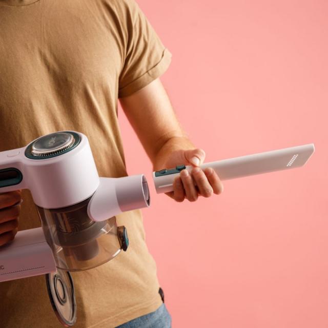 Solac - AE2505 Aspiradora escoba 2 en 1 Batería Secar HEPA Sin bolsa Blanco