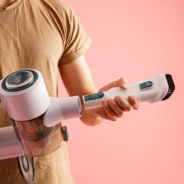 Solac - AE2505 Aspiradora escoba 2 en 1 Batería Secar HEPA Sin bolsa Blanco