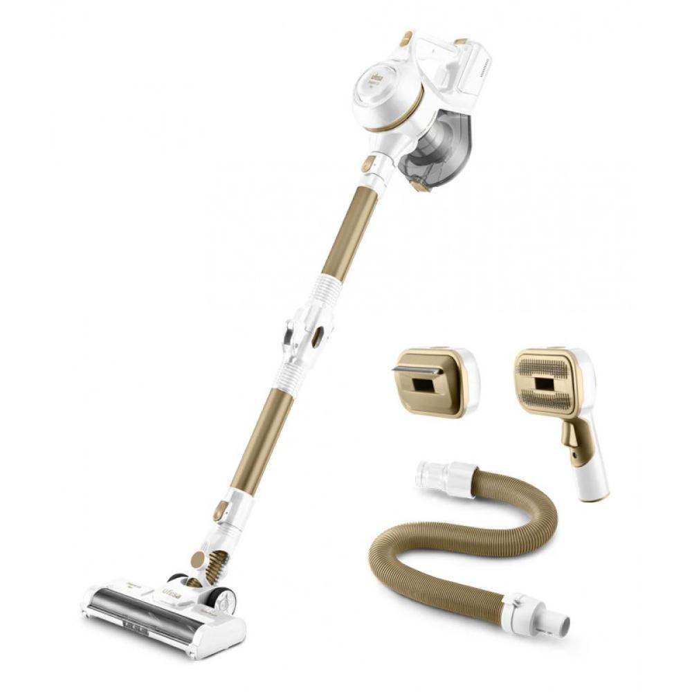 Ufesa - U3 Digital Pet Aspiradora escoba 2 en 1 Batería Secar Sin bolsa 0,8 L Oro, Blanco 2,2 Ah