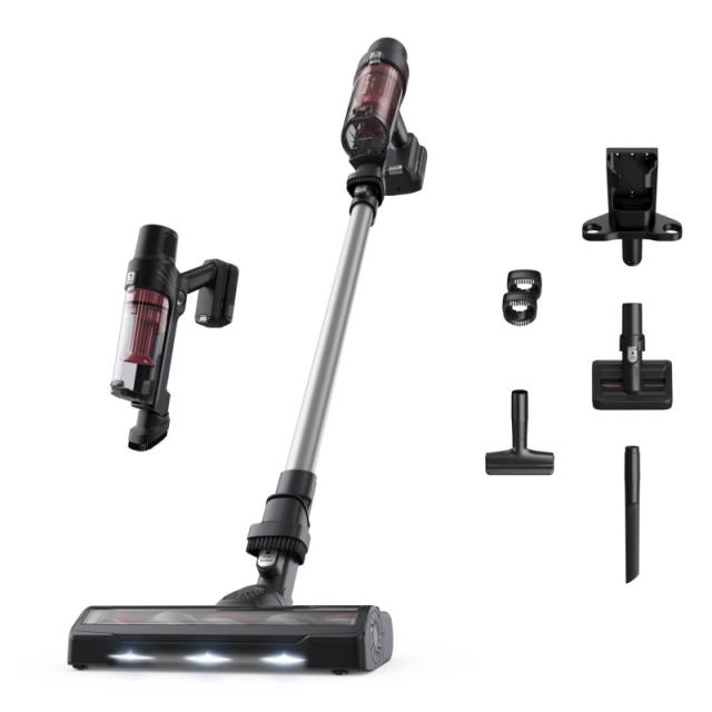 Rowenta - RH6A71 Aspiradora escoba 2 en 1 Batería Secar Sin bolsa Aluminio, Rojo