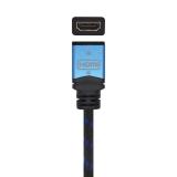 AISENS - Cable HDMI V2.0 Prolongador Premium Alta Velocidad / HEC 4K@60Hz 18Gbps, A/M-A/H, Negro/Azul, 1.0m