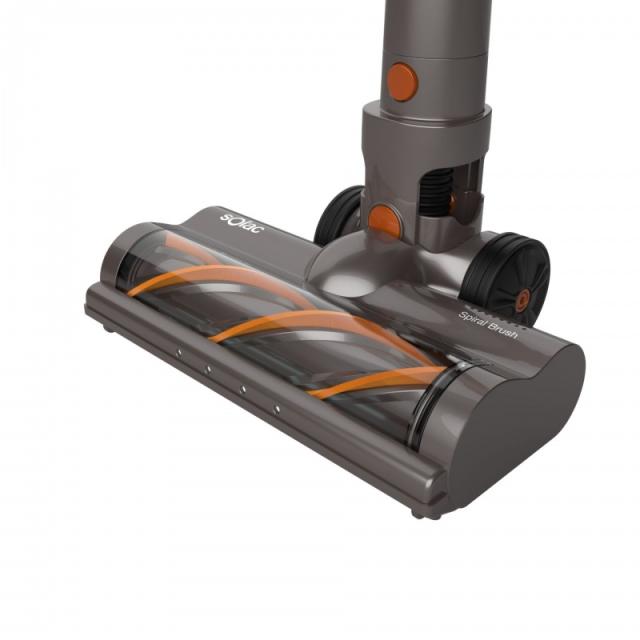Solac - Turbobat Expert Pro Aspiradora escoba 2 en 1 Batería Secar Ciclónico, HEPA Sin bolsa 1 L 150 W Gris, Naranja