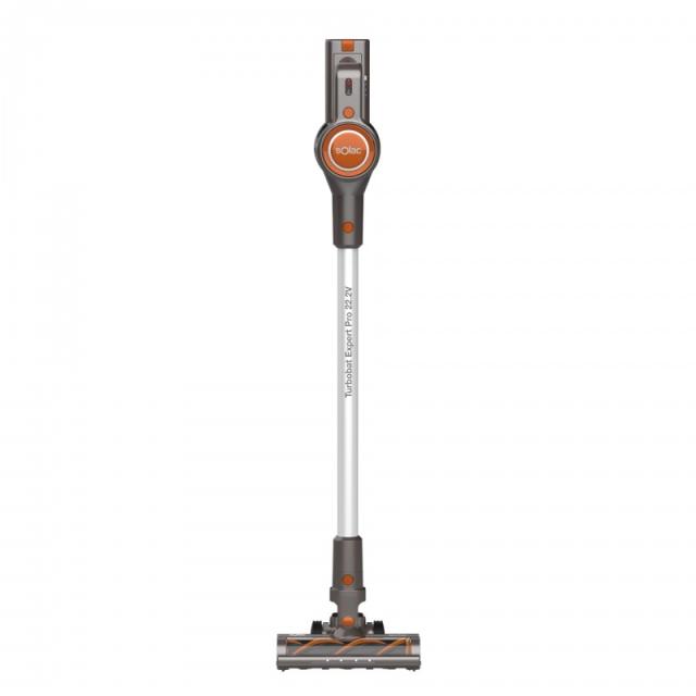Solac - Turbobat Expert Pro Aspiradora escoba 2 en 1 Batería Secar Ciclónico, HEPA Sin bolsa 1 L 150 W Gris, Naranja