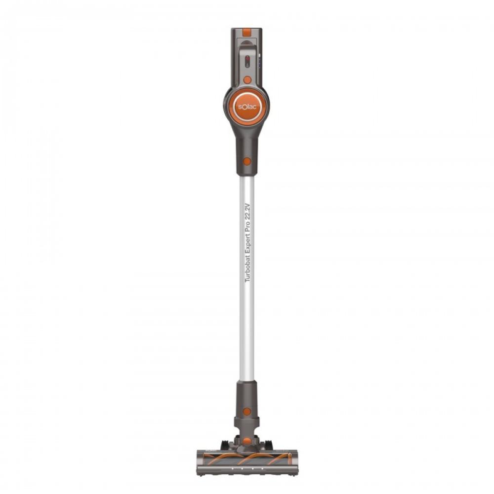 Solac - Turbobat Expert Pro Aspiradora escoba 2 en 1 Batería Secar Ciclónico, HEPA Sin bolsa 1 L 150 W Gris, Naranja