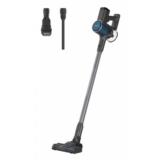 Taurus - Homeland Ideal Touch Aspiradora escoba 2 en 1 Batería Secar HEPA Sin bolsa 0,6 L 180 W Negro, Azul 2,2 Ah