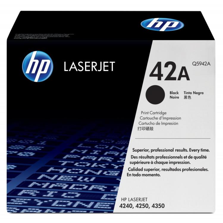 HP - Cartucho de tóner original LaserJet 42A negro