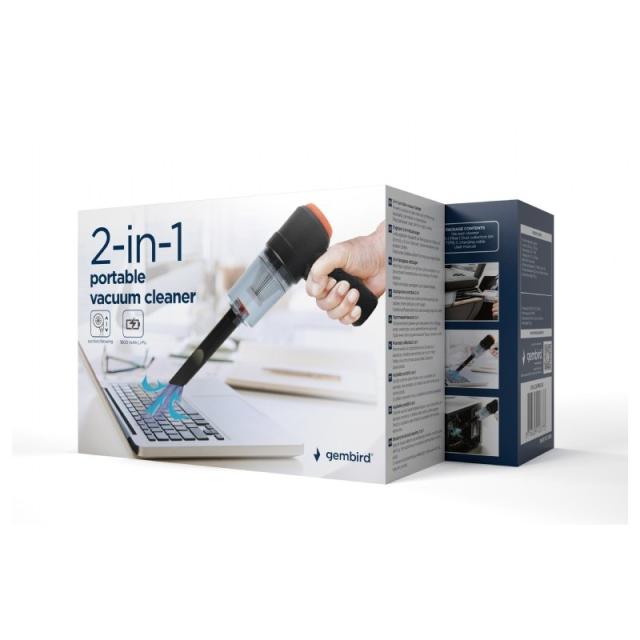 Gembird - CK-MVC-01 aspiradora de mano Negro Sin bolsa