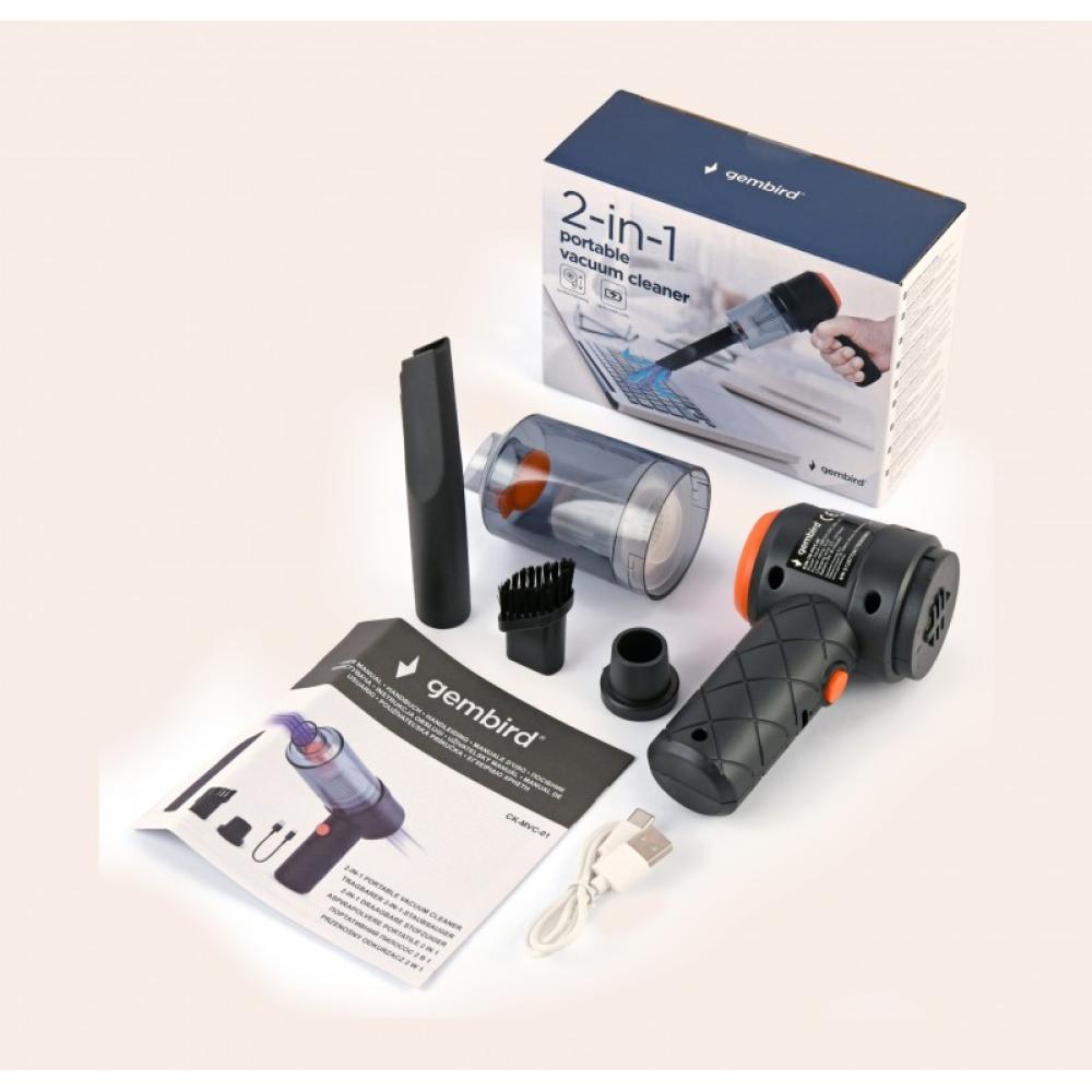 Gembird - CK-MVC-01 aspiradora de mano Negro Sin bolsa