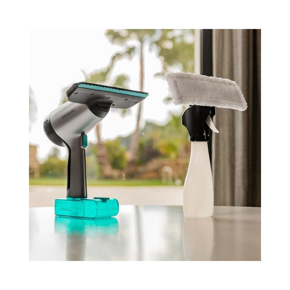 Cecotec - Conga Rockstar 3700 Glass aspiradora de mano Negro, Plata, Turquesa Sin bolsa