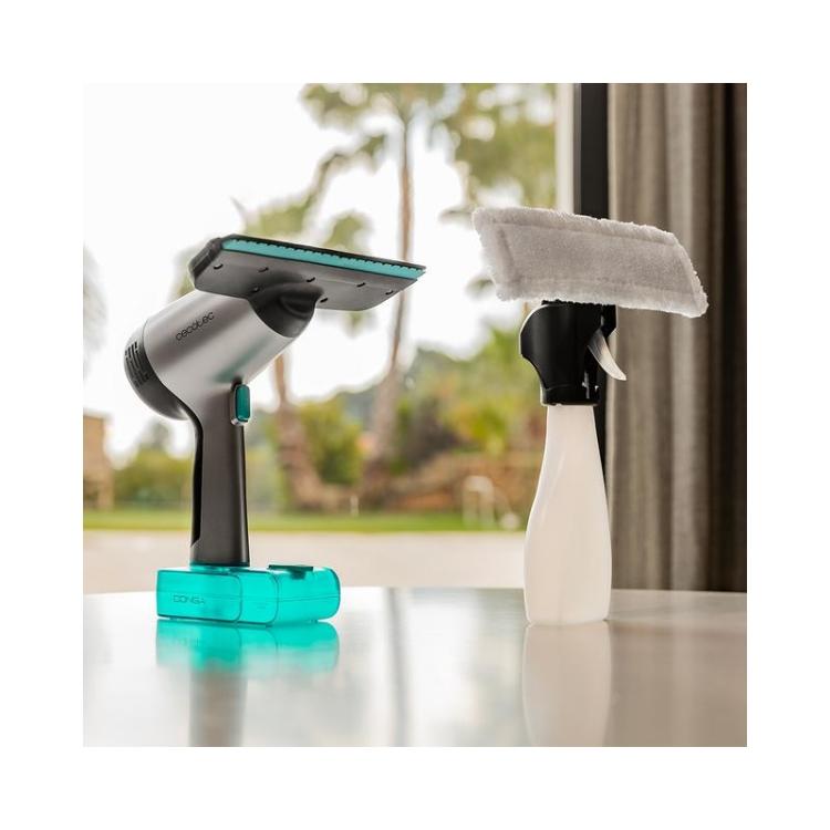 Cecotec - Conga Rockstar 3700 Glass aspiradora de mano Negro, Plata, Turquesa Sin bolsa