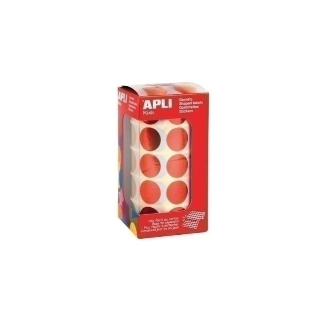 APLI - R. GOMETS APLI METALIZ. REDONDO 20MM ROJO 12049