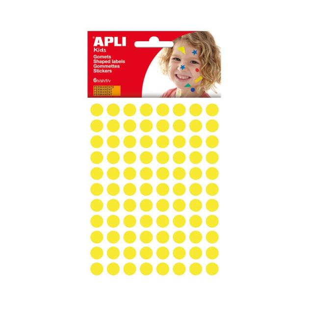 APLI - BOLSA 6H GOMETS APLI REDOND.10.5MM AMARILLO 13232
