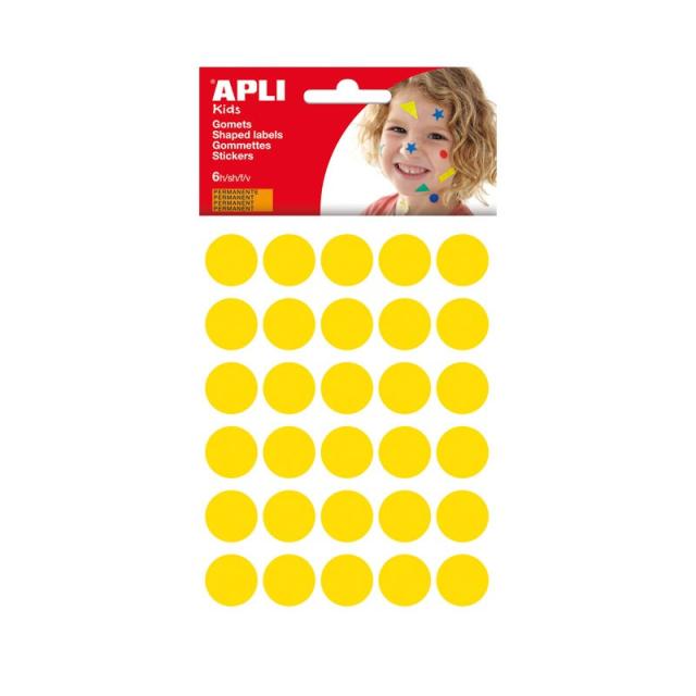 APLI Kids - B. 6H GOMETS APLI REDONDOS DIAM.20 AMARILLO 13227