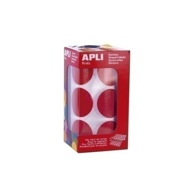 APLI - APLI GOMETS REDONDOS 33MM ROLLO ROJO