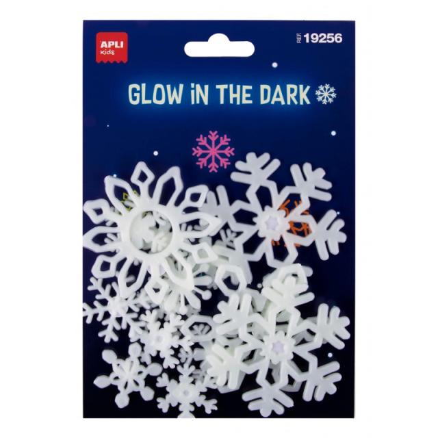 APLI Kids - Snowflakes etiqueta decorativa engomada Blanco Permanente 12 pieza(s)