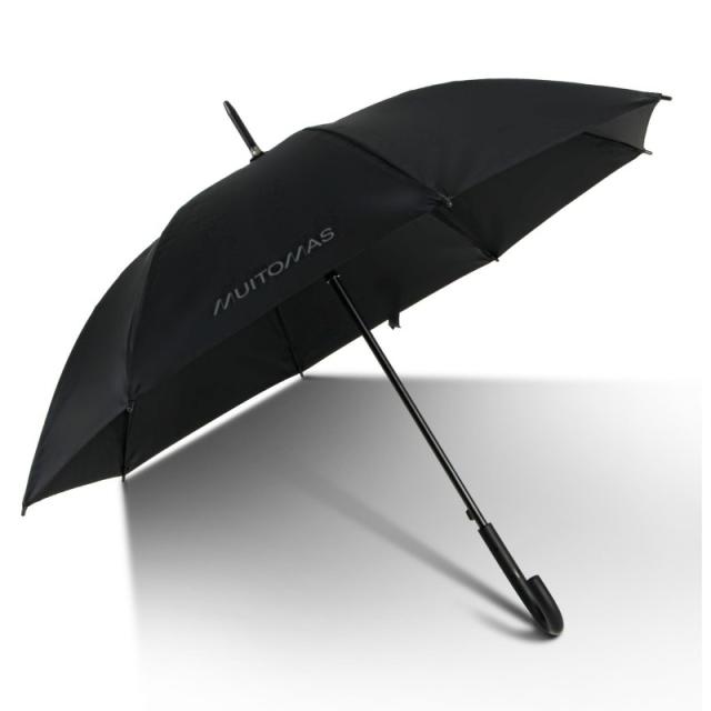 Muitomas - UMBRCURVEDBK paraguas Negro Fibra de vidrio Poliéster Tamaño completo