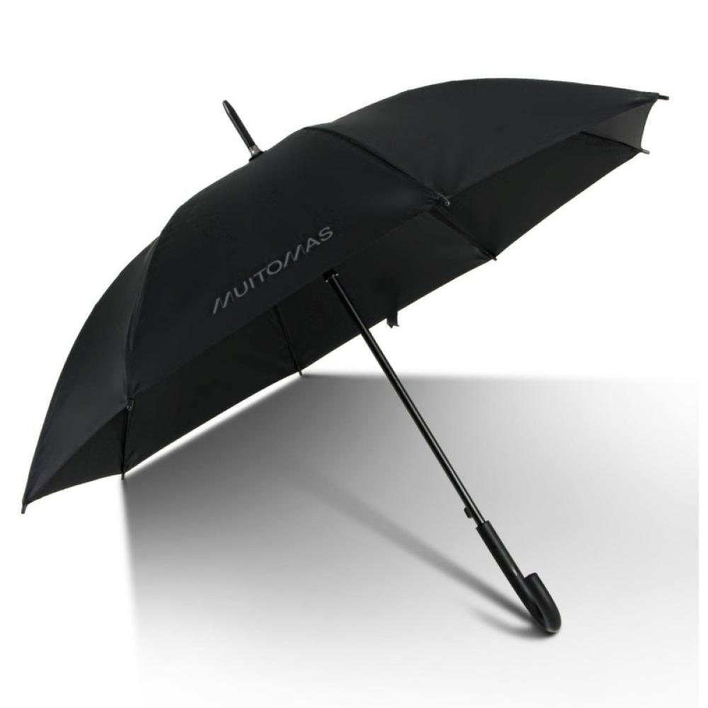 Muitomas - UMBRCURVEDBK paraguas Negro Fibra de vidrio Poliéster Tamaño completo