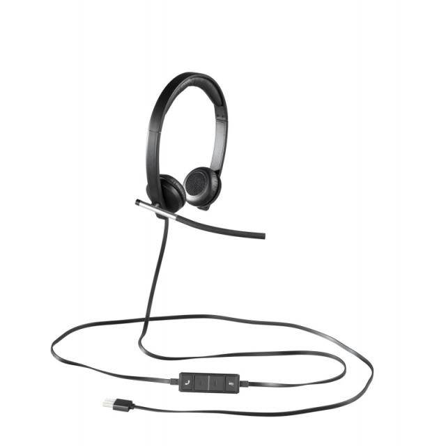 Logitech - 981-000519 auricular y casco Auriculares Alámbrico Diadema Oficina/Centro de llamadas USB tipo A Negro, Plata