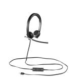 Logitech - 981-000519 auricular y casco Auriculares Alámbrico Diadema Oficina/Centro de llamadas USB tipo A Negro, Plata