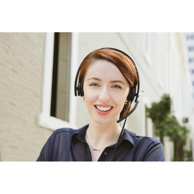 Logitech - 981-000519 auricular y casco Auriculares Alámbrico Diadema Oficina/Centro de llamadas USB tipo A Negro, Plata