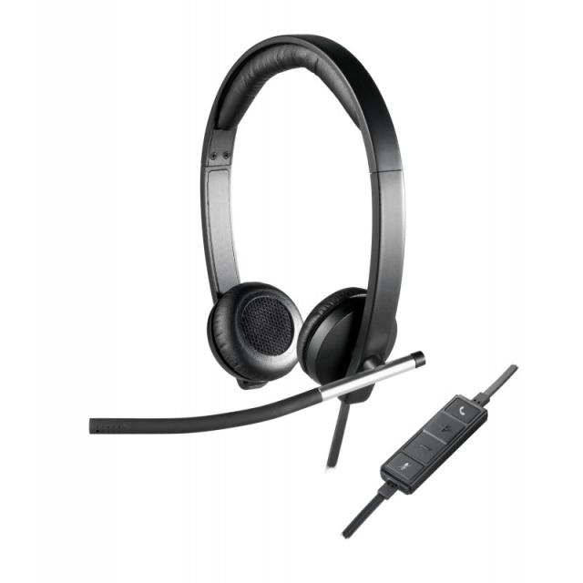Logitech - 981-000519 auricular y casco Auriculares Alámbrico Diadema Oficina/Centro de llamadas USB tipo A Negro, Plata