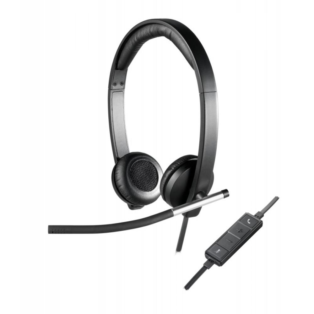 Logitech - 981-000519 auricular y casco Auriculares Alámbrico Diadema Oficina/Centro de llamadas USB tipo A Negro, Plata