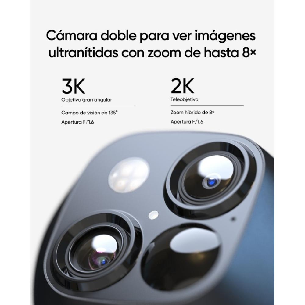 Eufy - SoloCam S340, cámara solar de seguridad, cámara exterior inalámbrica, vigilancia de 360°, sin puntos ciegos, Wi - Fi 2,4