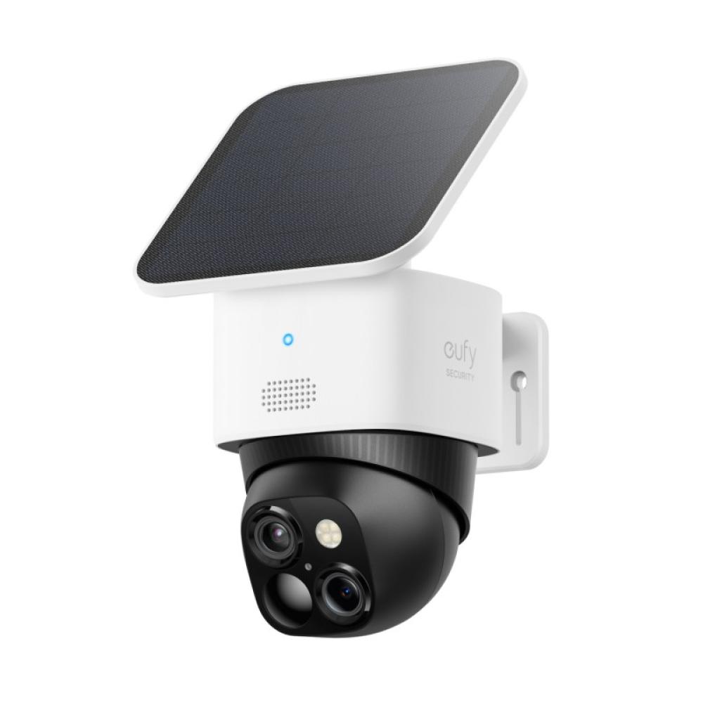 Eufy - SoloCam S340, cámara solar de seguridad, cámara exterior inalámbrica, vigilancia de 360°, sin puntos ciegos, Wi - Fi 2,4