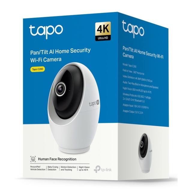 TP-Link - Tapo C260 Cámara de seguridad IP Interior 3840 x 2160 Pixeles Techo/Pared/Escritorio