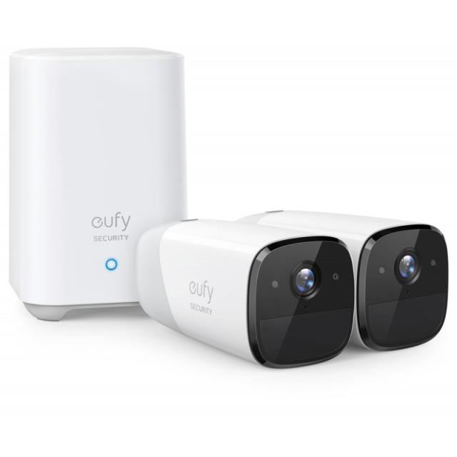 Eufy - Camaras de Vigilancia eufyCam 2 Pro, 2K Cámara IP Exterior, 365 días de batería, Compatible con HomeKit, protección IP67,
