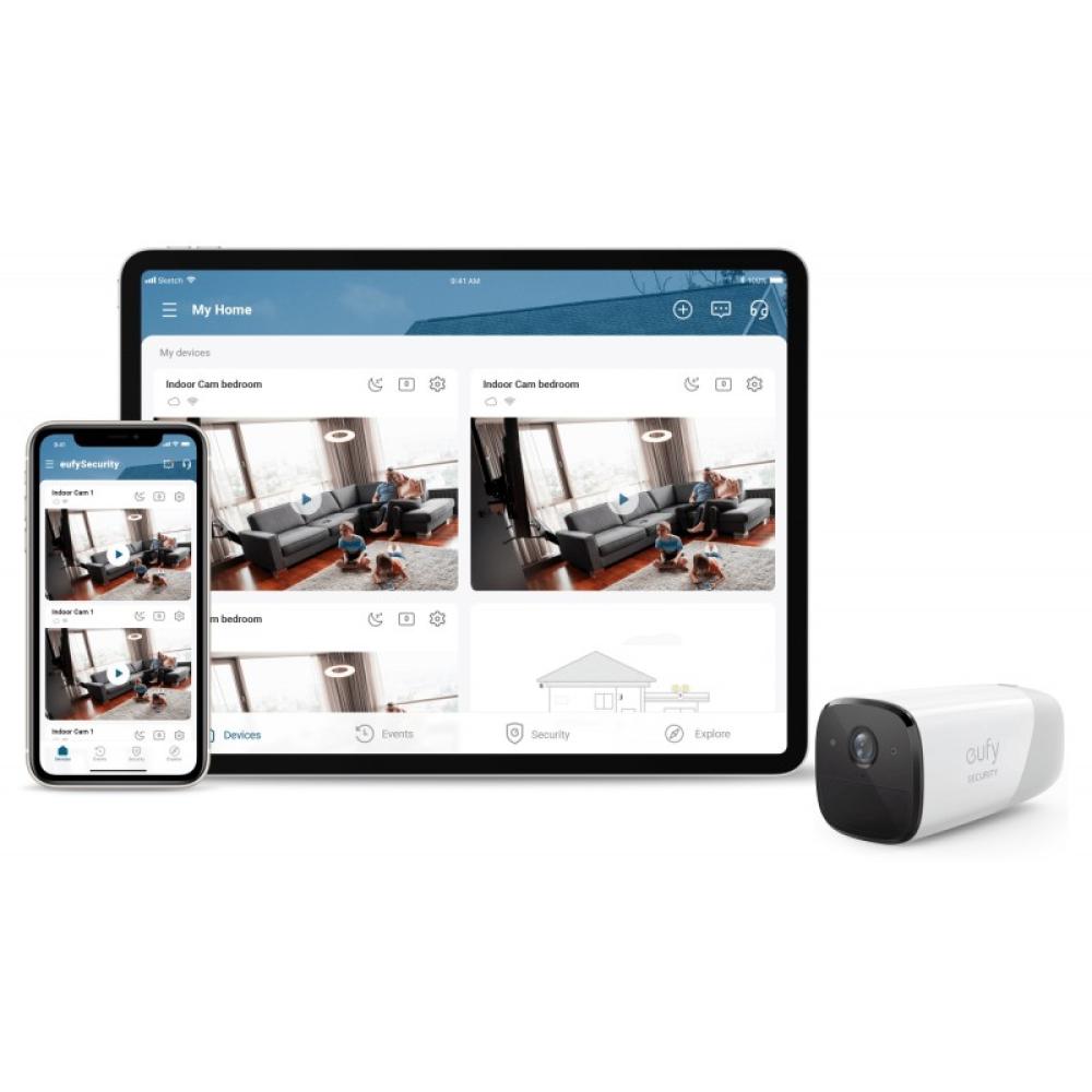 Eufy - Camaras de Vigilancia eufyCam 2 Pro, 2K Cámara IP Exterior, 365 días de batería, Compatible con HomeKit, protección IP67,