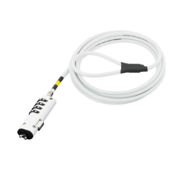 Mobilis - 001332 cable antirrobo Blanco 1,8 m