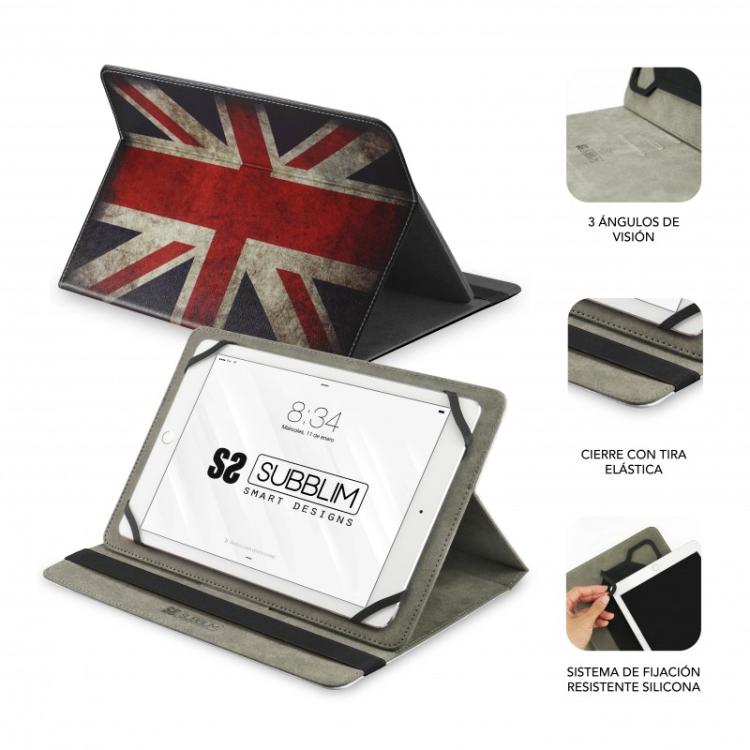 SUBBLIM - Funda Tablet Universal TRENDY CASE ENGLAND 10.1"