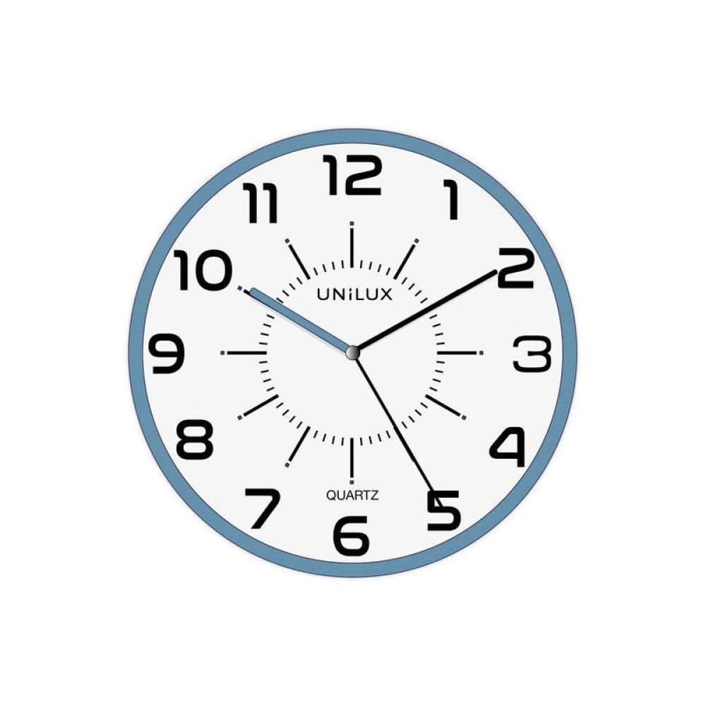 Unilux - POP Pared Quartz clock Alrededor Azul