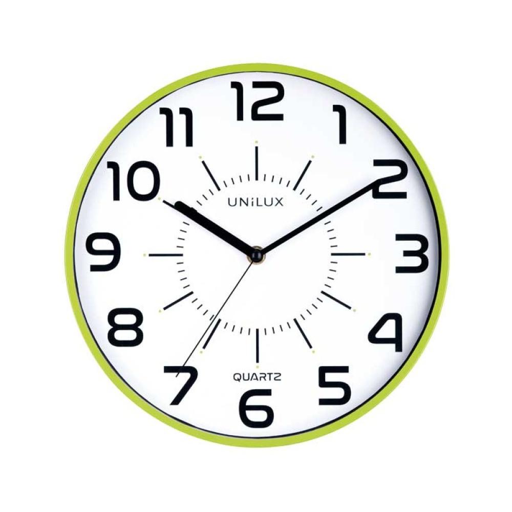 Unilux - POP Pared Quartz clock Alrededor Verde