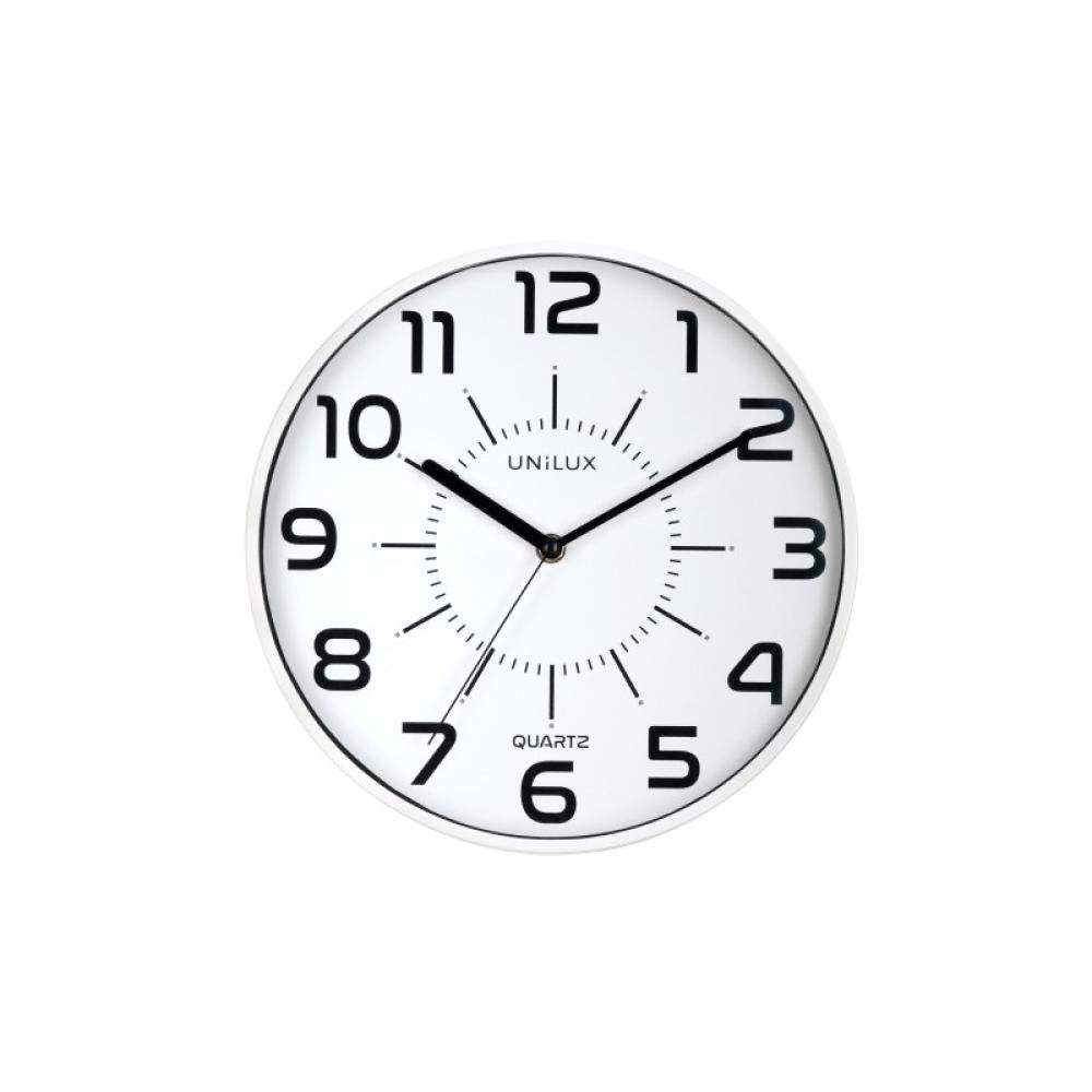 Unilux - POP Pared Quartz clock Alrededor Blanco