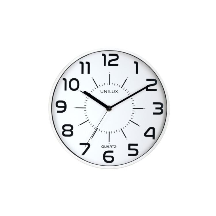 Unilux - POP Pared Quartz clock Alrededor Blanco