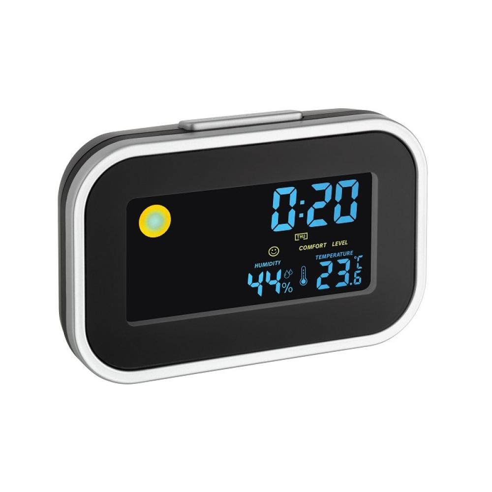 TFA-Dostmann - 60.2015 despertador Negro, Plata