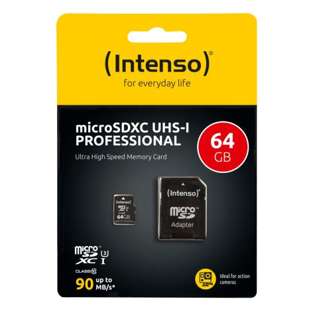 Intenso - 3433490 memoria flash 64 GB MicroSDXC UHS-I Clase 10