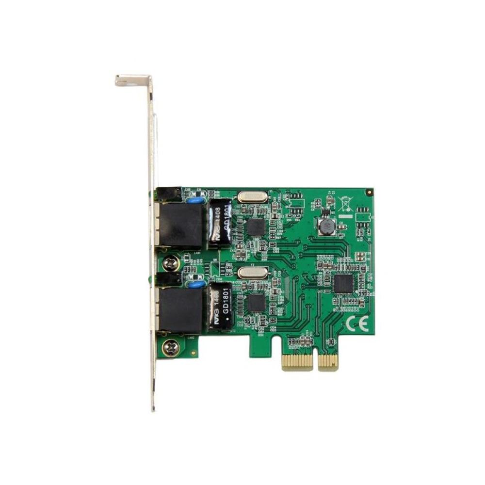 StarTech.com - Adaptador Tarjeta de Red NIC PCI Express PCI-E de 2 Puertos Ethernet Gigabit RJ45