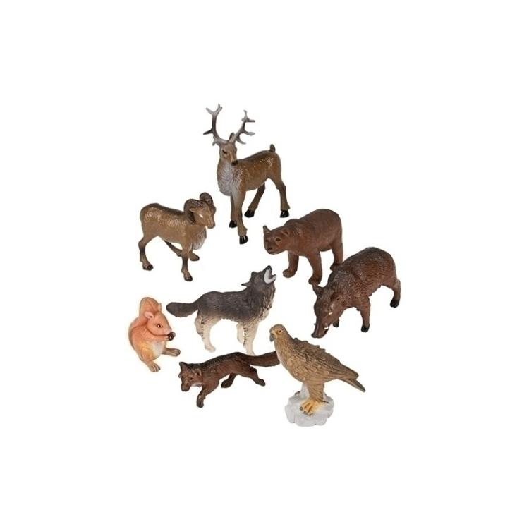 Miniland Educational - BOTE 8 FIG. ANIMALES DEL BOSQUE