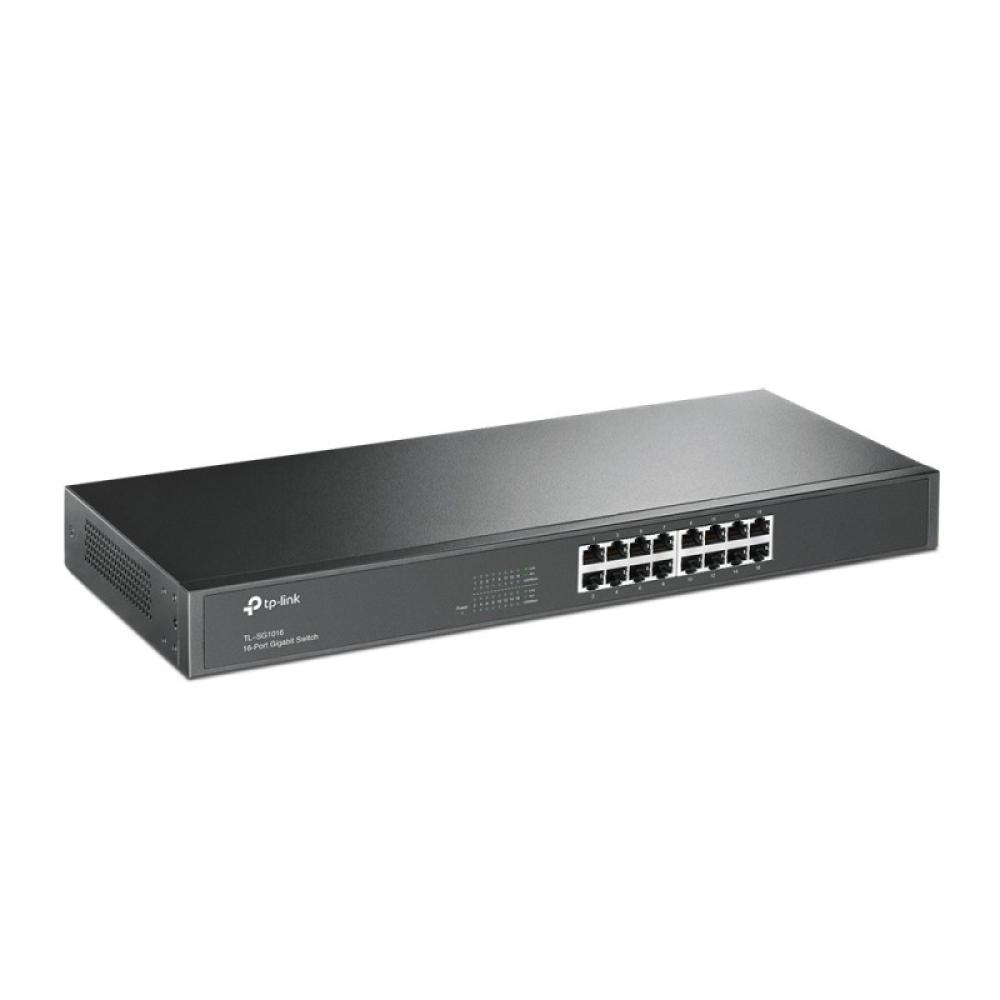 TP-Link - TL-SG1016 switch No administrado Gigabit Ethernet (10/100/1000) 1U Negro