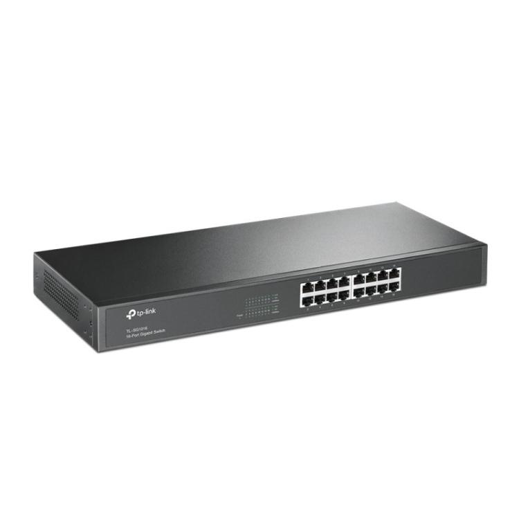 TP-Link - TL-SG1016 switch No administrado Gigabit Ethernet (10/100/1000) 1U Negro