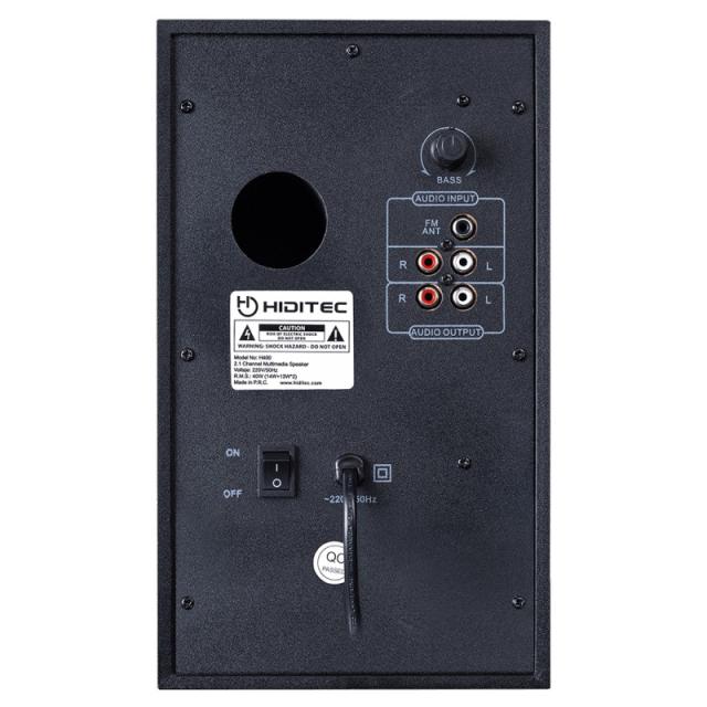 Hiditec - H400 conjunto de altavoces 40 W Universal Negro 2.1 canales Bluetooth