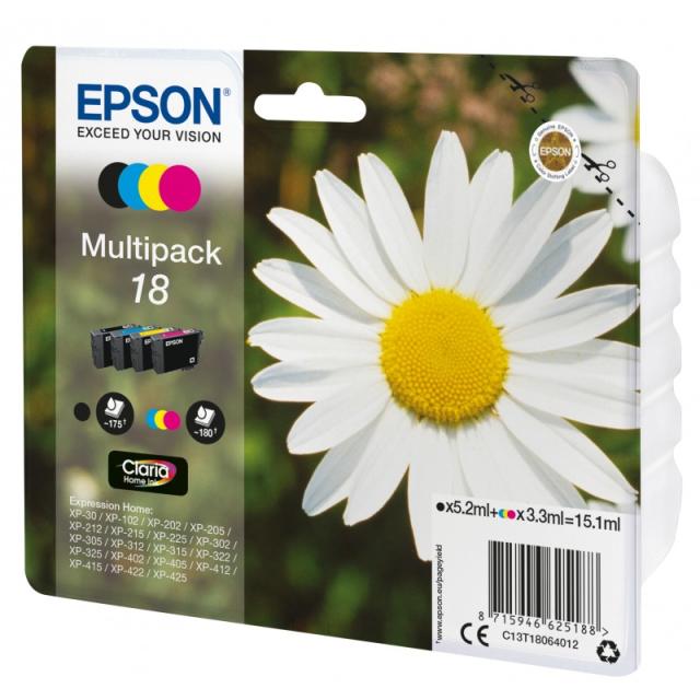 Epson - Daisy Multipack 18 4 colores (etiqueta RF)